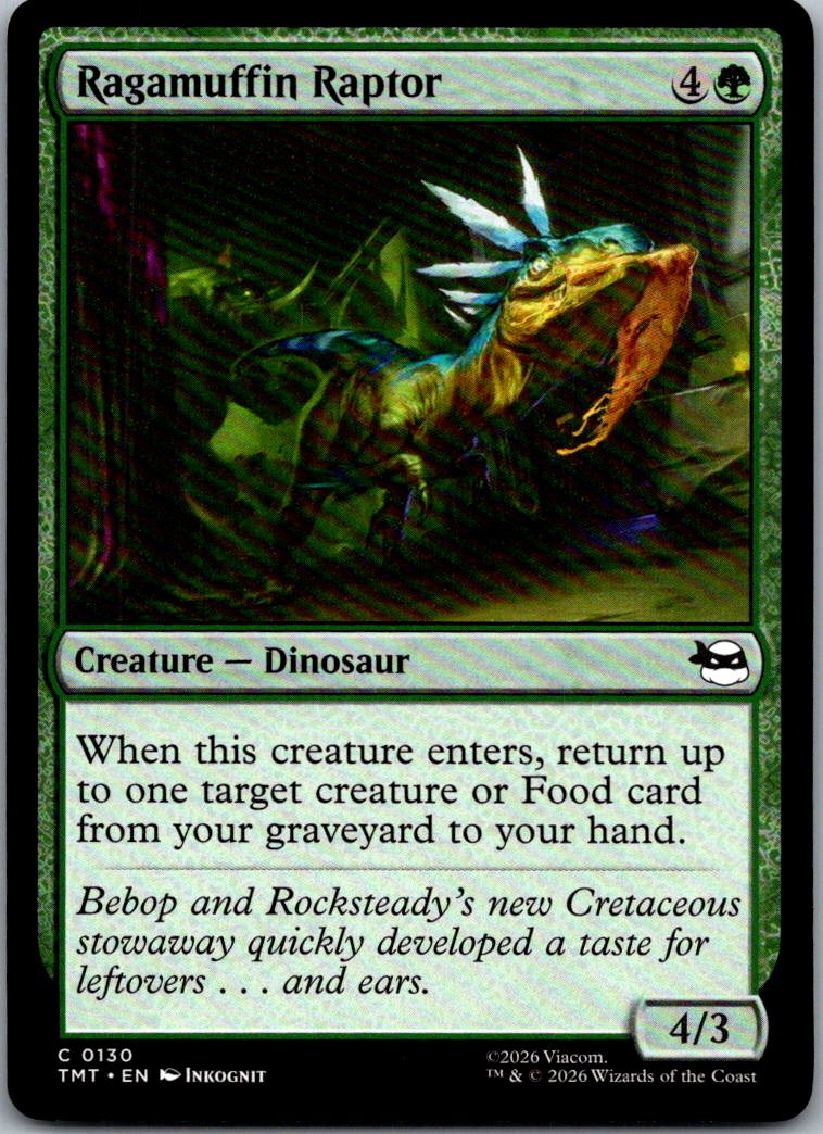 Ragamuffin Raptor 0130 Teenage Mutant Ninja Turtles Magic: The Gathering NM