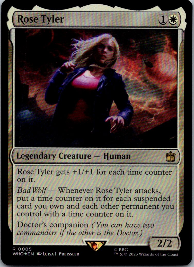 Rose Tyler 5 Foil Rare Universes Beyond: Doctor Who Magic: The Gathering NM