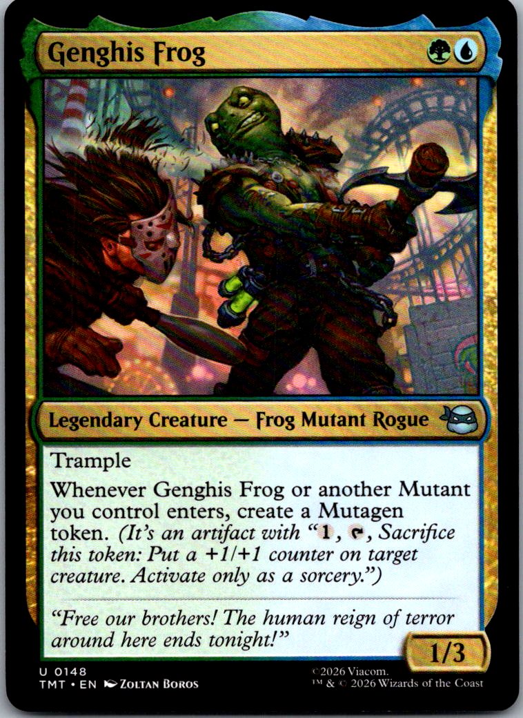 Genghis Frog 0148 Rare Teenage Mutant Ninja Turtles Magic: The Gathering NM