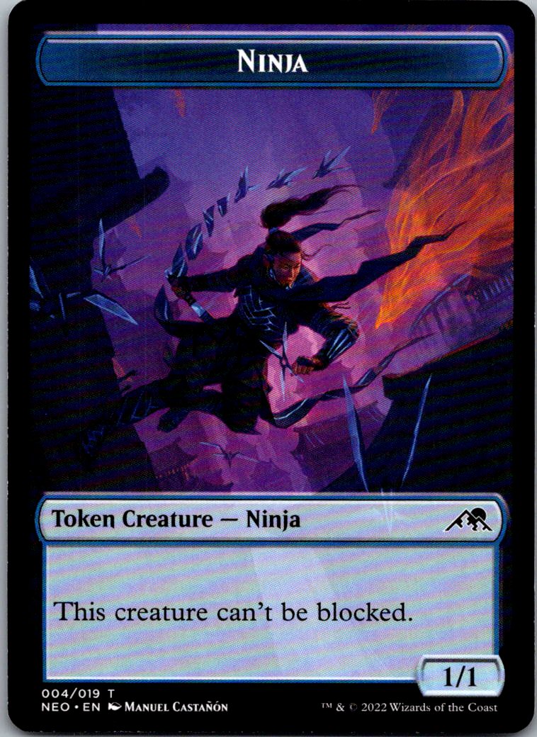 Ninja Token 4 Token Kamigawa: Neon Dynasty Magic: The Gathering Near Mint