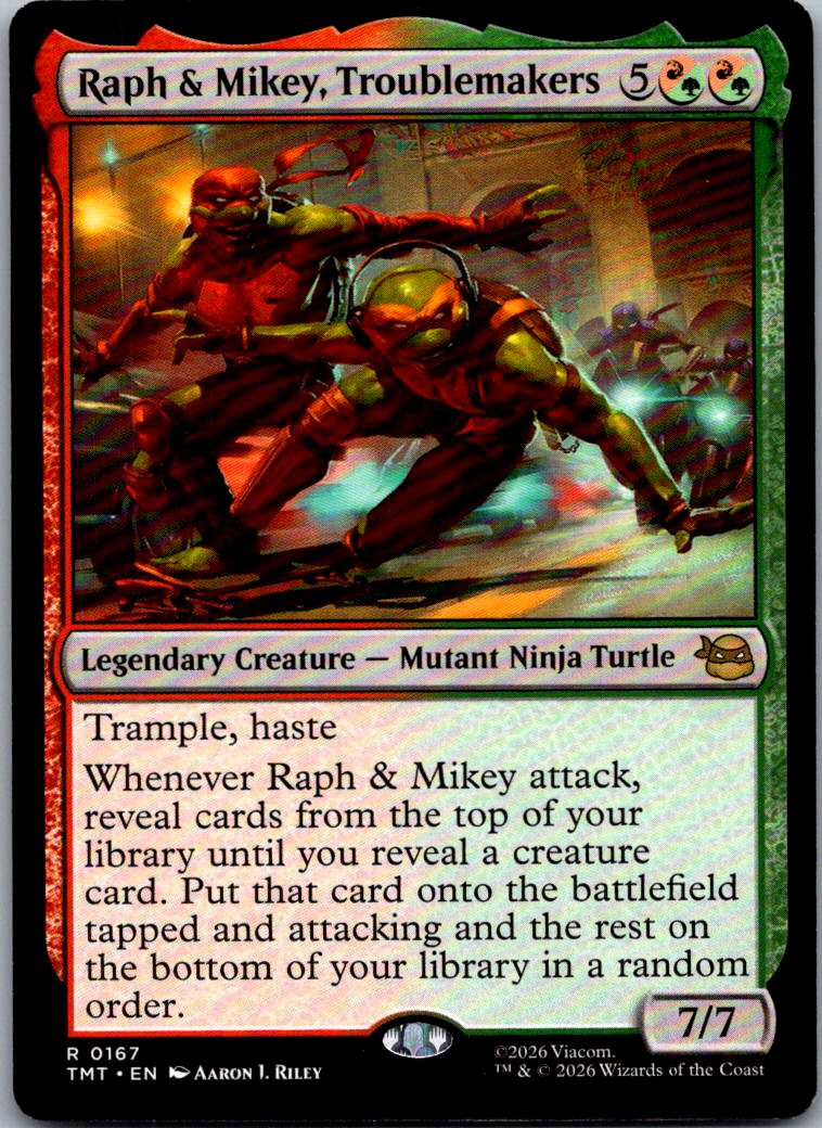 Raph & Mikey, Troublemakers 0167 Teenage Mutant Ninja Turtles Magic NM