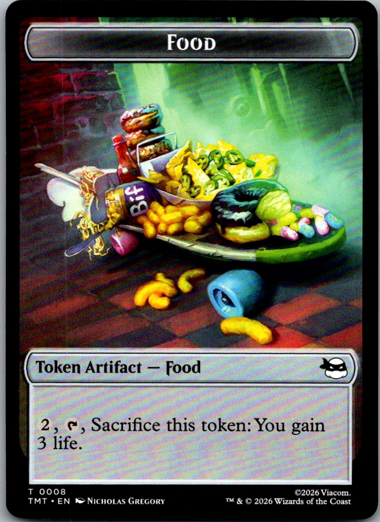Food// Insect Warrior 8/4 Token TMNT Magic: The Gathering NM