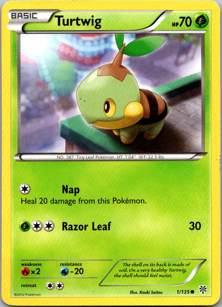 Turtwig 1/135 Common Plasma Storm Pokemon Lightly Played