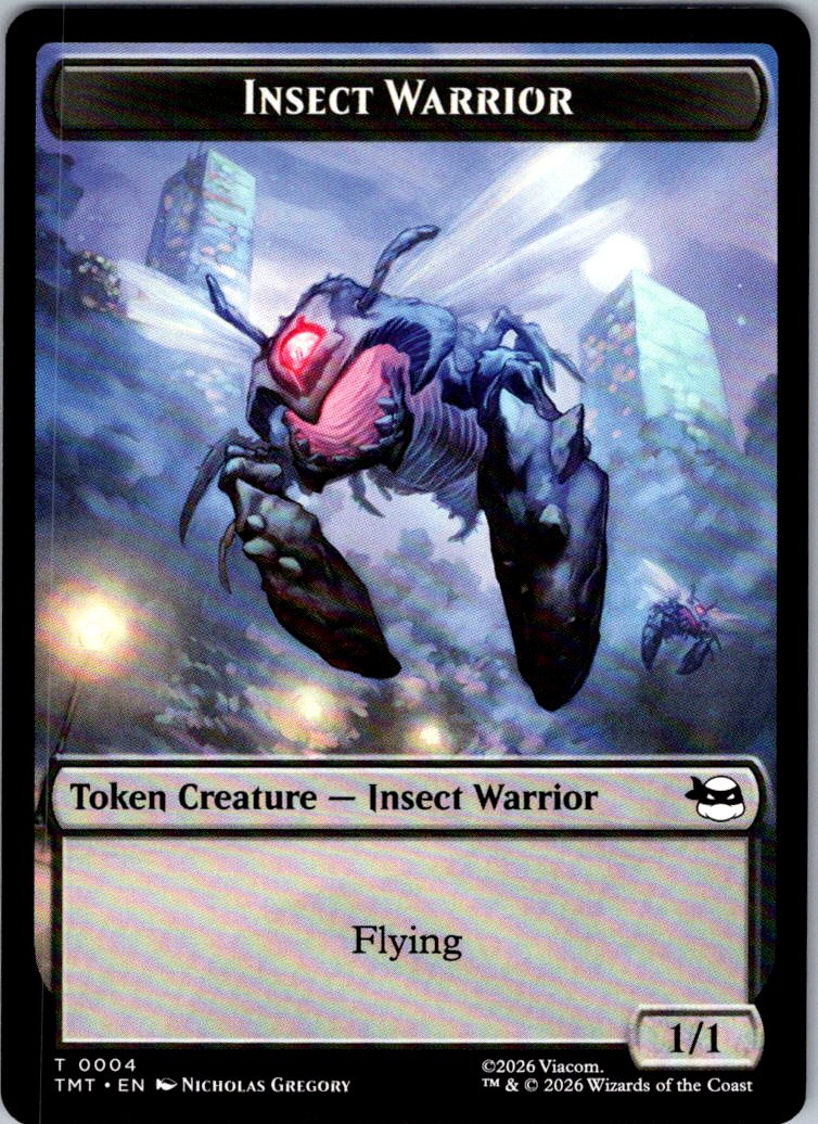 Food// Insect Warrior 8/4 Token TMNT Magic: The Gathering NM