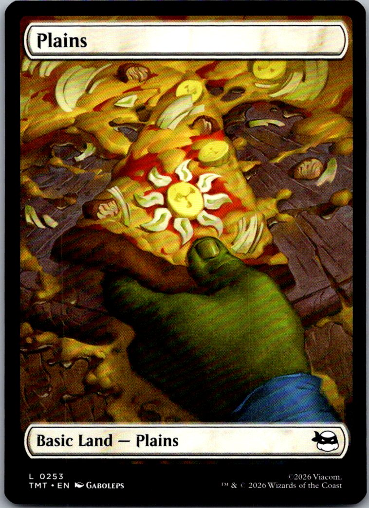 Plains (0253) 0253 Land Teenage Mutant Ninja Turtles Magic: The Gathering NM