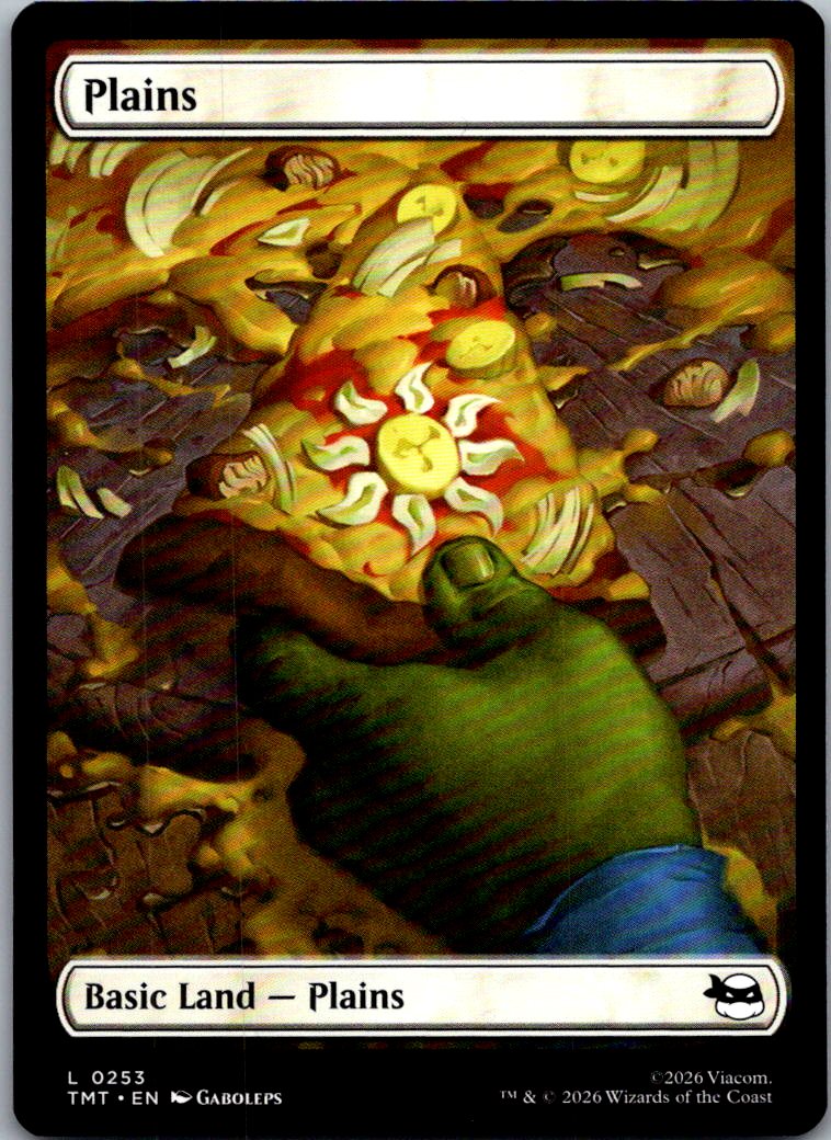 Plains (0253) 0253 Land Teenage Mutant Ninja Turtles Magic: The Gathering NM