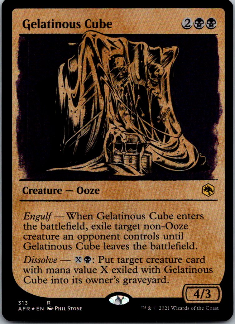 Gelatinous Cube (Showcase) 313 Foil Adventures in the Forgotten Realms MTG NM