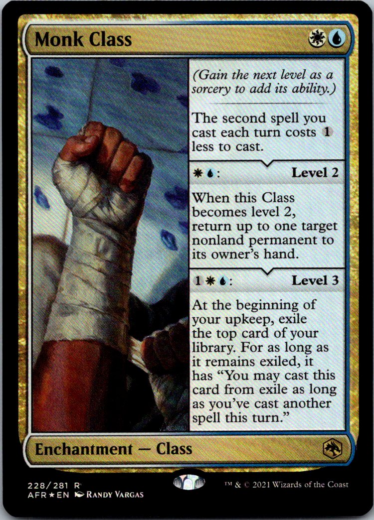 Monk Class 228 Rare Adventures in the Forgotten Realms Magic: The Gathering NM