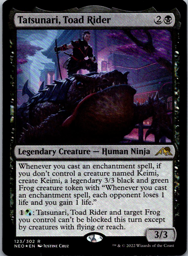 Tatsunari, Toad Rider 123 Rare Kamigawa: Neon Dynasty Magic: The Gathering NM