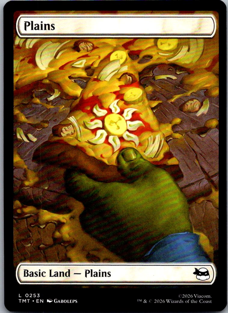 Plains (0253) 0253 Land Teenage Mutant Ninja Turtles Magic: The Gathering NM