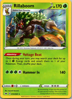 Rillaboom 014/202 Holo Rare Sword & Shield Pokemon Holo Near Mint