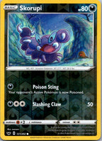 Skorupi 121/202 Common Sword & Shield Pokemon Reverse Holo Near Mint