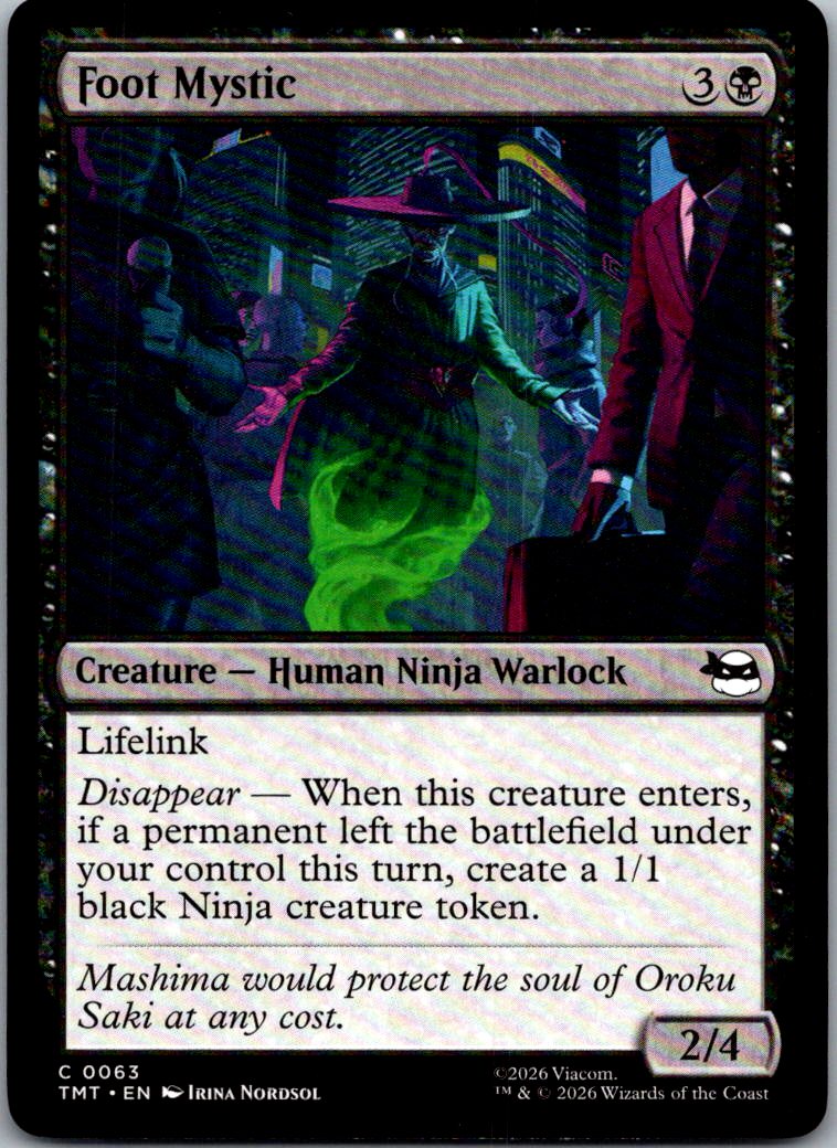 Foot Mystic 0063 Common Teenage Mutant Ninja Turtles Magic: The Gathering NM