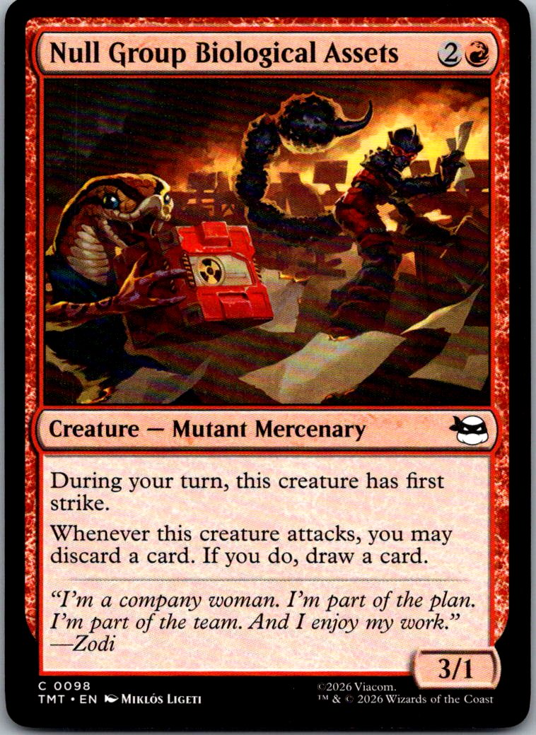 Null Group Biological Assets 0098 Teenage Mutant Ninja Turtles Magic NM