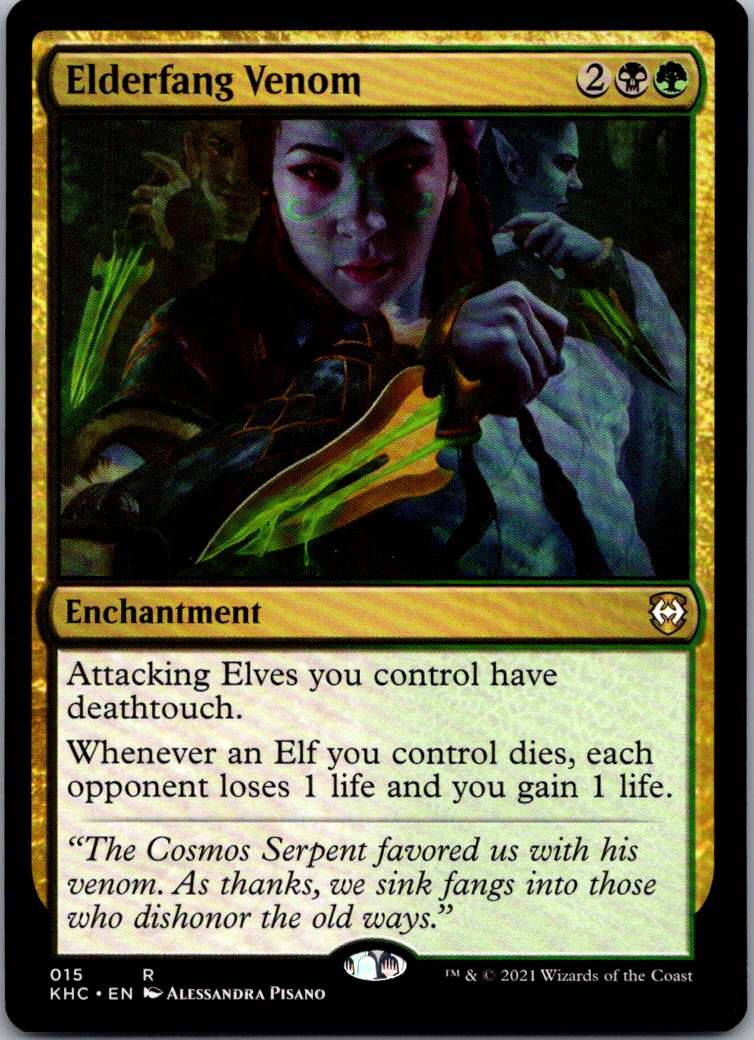 Elderfang Venom 15 Rare Commander: Kaldheim Magic: The Gathering Near Mint