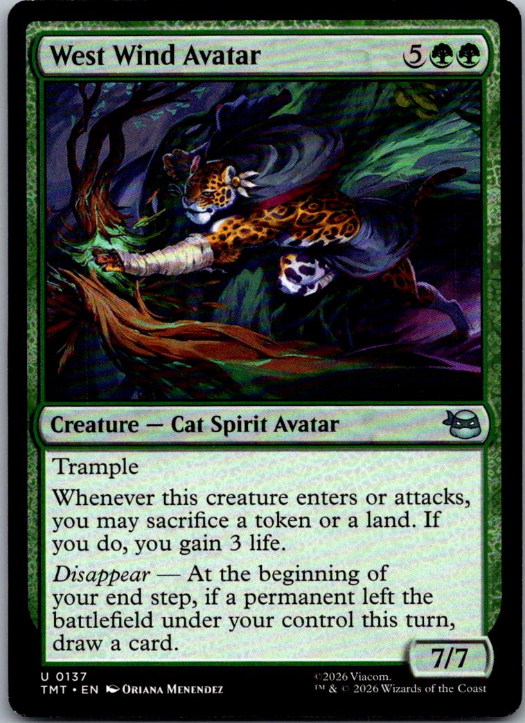West Wind Avatar 0137 Teenage Mutant Ninja Turtles Magic: The Gathering NM