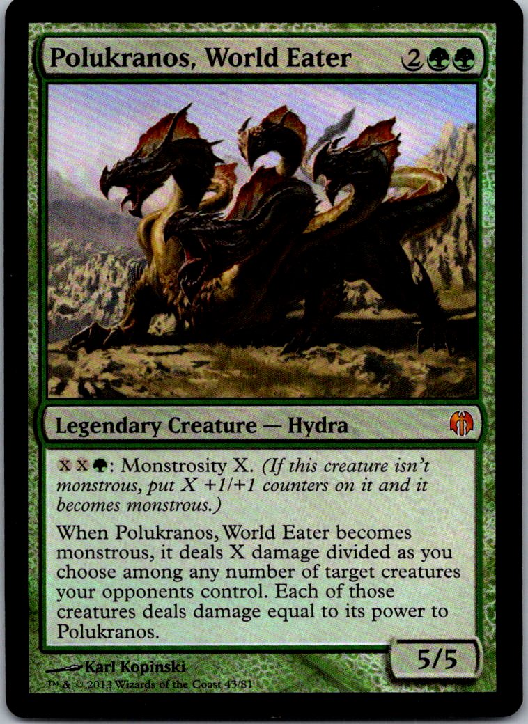 Polukranos, World Eater 43 Foil Duel Decks: Heroes vs. Monsters MTG LP