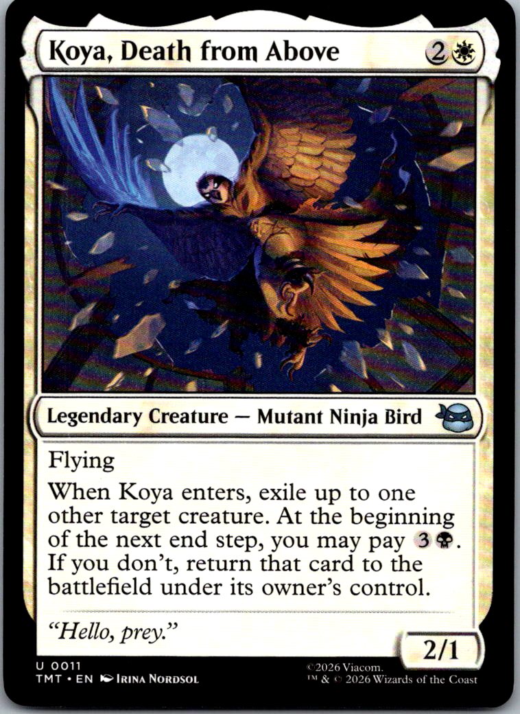 Koya, Death from Above 0011 Teenage Mutant Ninja Turtles Magic: The Gathering NM
