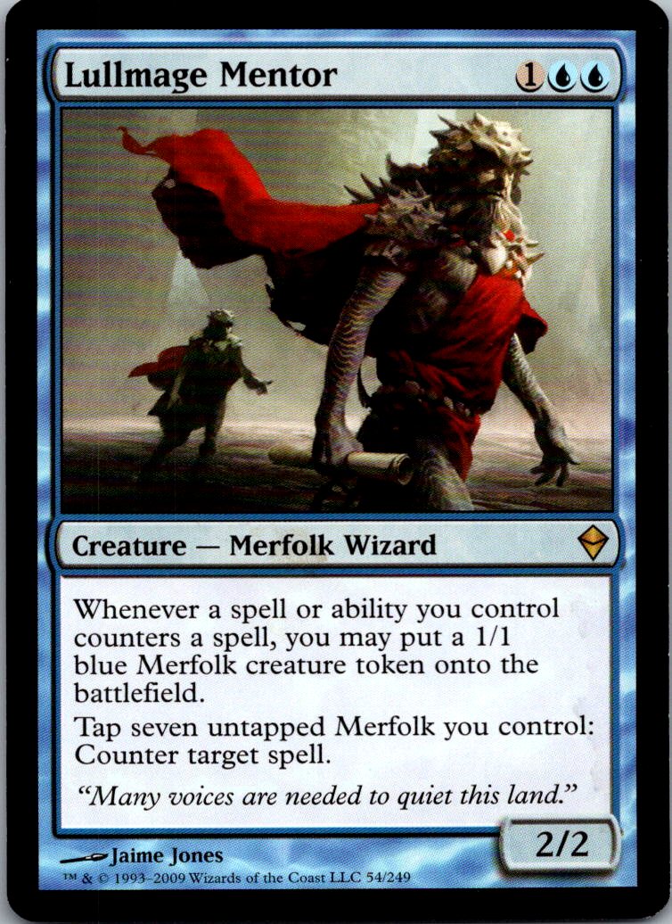 Lullmage Mentor 54 Rare Zendikar Magic: The Gathering Near Mint
