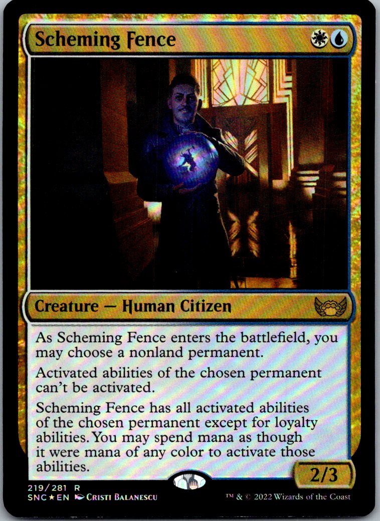 Scheming Fence 219 Foil Rare Prerelease Cards Magic: The Gathering Near Mint