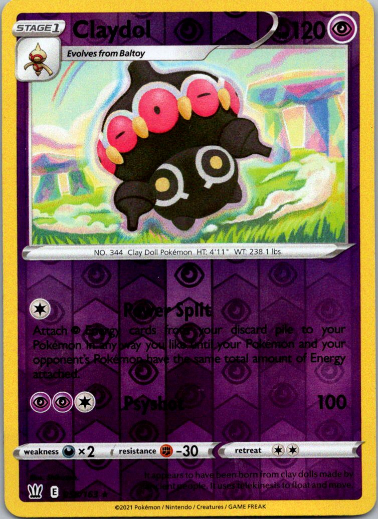 Claydol 058/163 Rare Battle Styles Pokemon Reverse Holo Near Mint