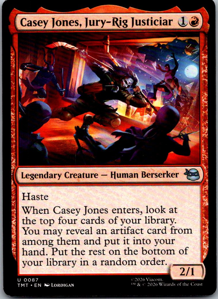 Casey Jones, Jury-Rig Justiciar 0087 Teenage Mutant Ninja Turtles Magic NM