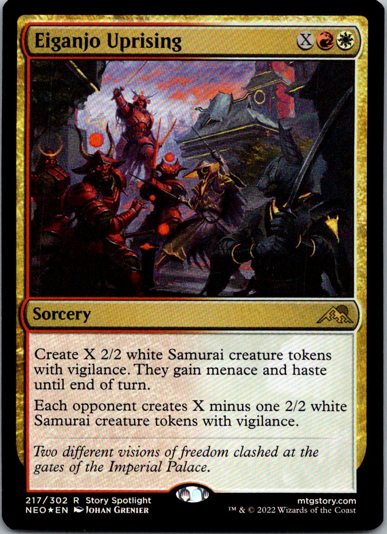 Eiganjo Uprising 217 Foil Rare Kamigawa: Neon Dynasty Magic: The Gathering NM