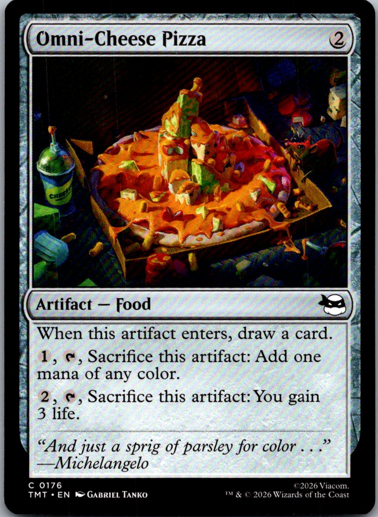 Omni-Cheese Pizza 0176 Teenage Mutant Ninja Turtles Magic: The Gathering NM
