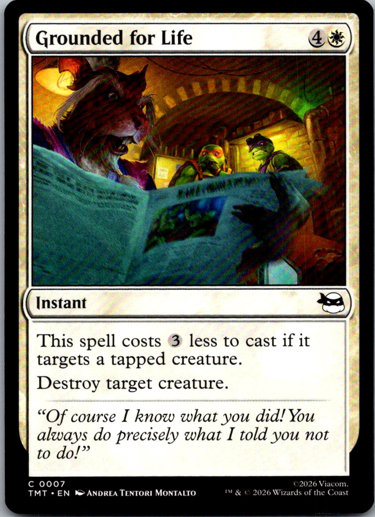Grounded for Life 0007 Teenage Mutant Ninja Turtles Magic: The Gathering NM