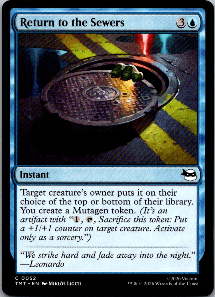 Return to the Sewers 0052 Teenage Mutant Ninja Turtles Magic: The Gathering NM