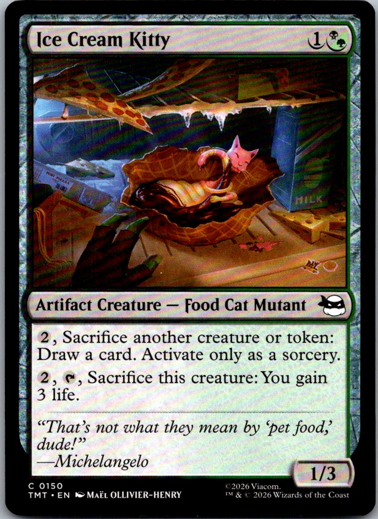 Ice Cream Kitty 0150 Common Teenage Mutant Ninja Turtles Magic: The Gathering NM