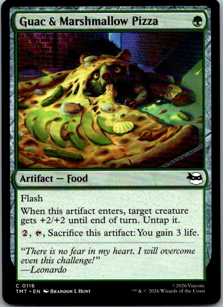 Guac & Marshmallow Pizza 0116 Teenage Mutant Ninja Turtles Magic NM