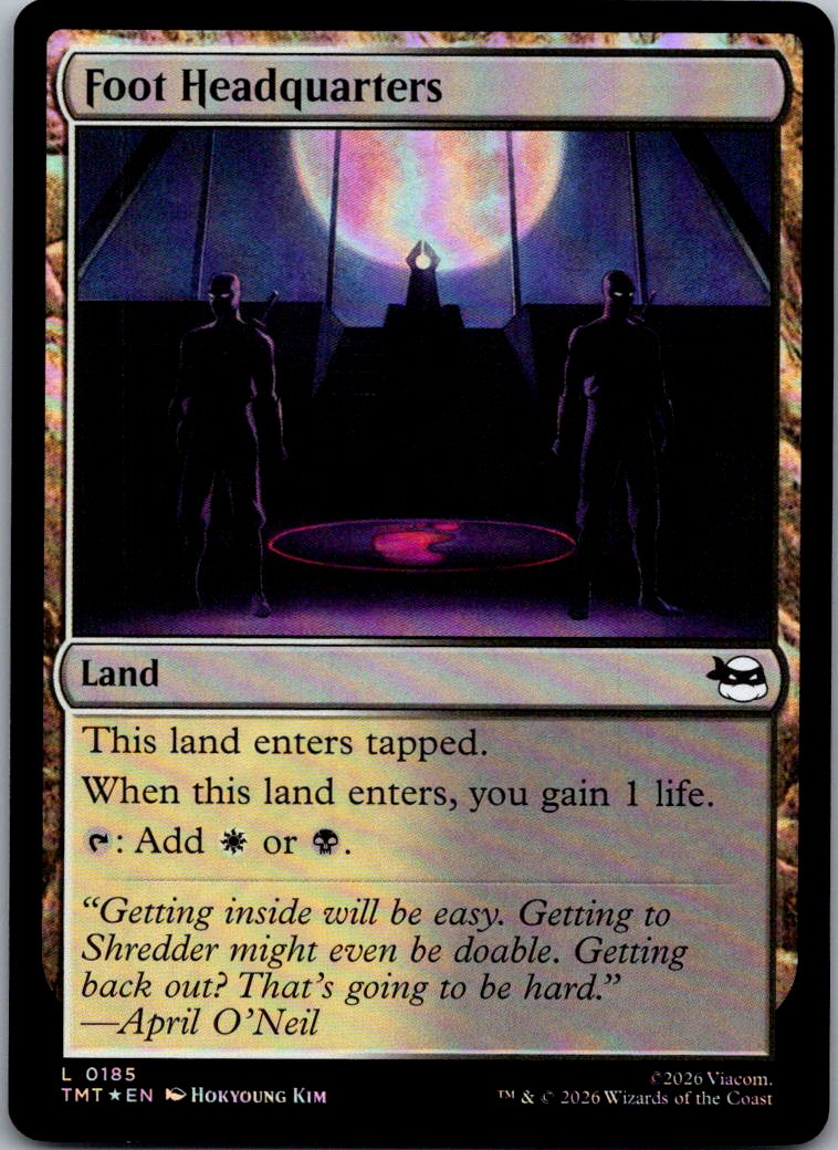 Foot Headquarters 0185 Teenage Mutant Ninja Turtles Magic: The Gathering Foil NM