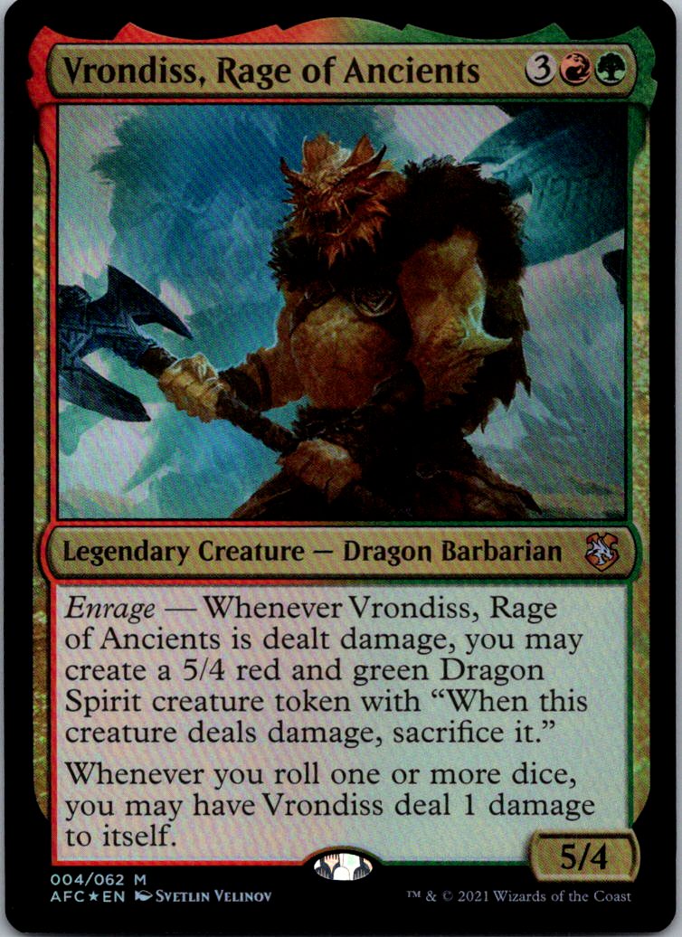 Vrondiss, Rage of Ancients 4 Foil Commander: AFR MTG NM