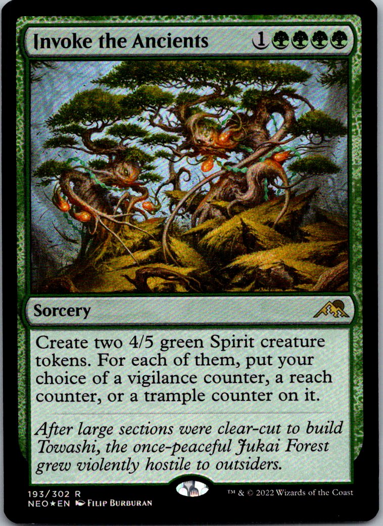 Invoke the Ancients 193 Rare Kamigawa: Neon Dynasty Magic: The Gathering NM