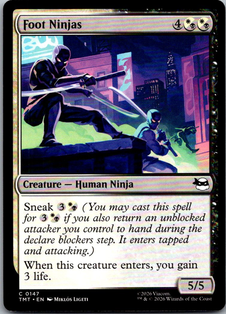 Foot Ninjas 0147 Common Teenage Mutant Ninja Turtles Magic: The Gathering NM