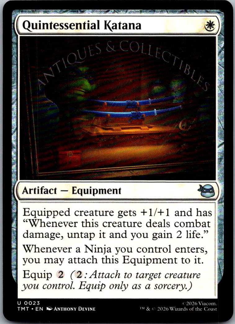 Quintessential Katana 0023 Teenage Mutant Ninja Turtles Magic: The Gathering NM