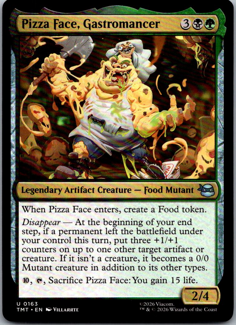 Pizza Face, Gastromancer 0163 Teenage Mutant Ninja Turtles Magic NM