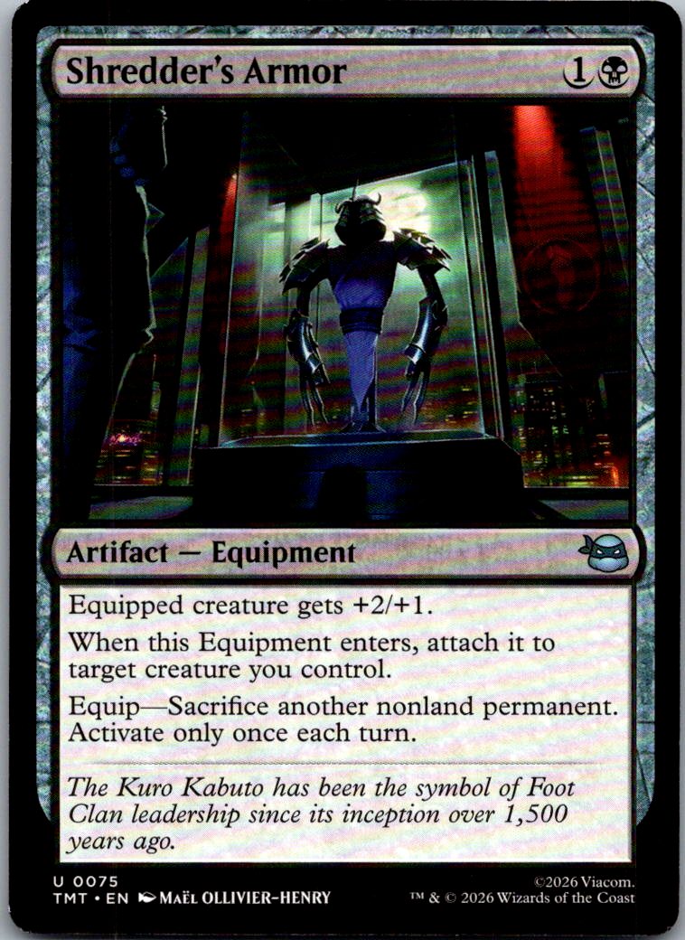 Shredder's Armor 0075 Teenage Mutant Ninja Turtles Magic: The Gathering NM