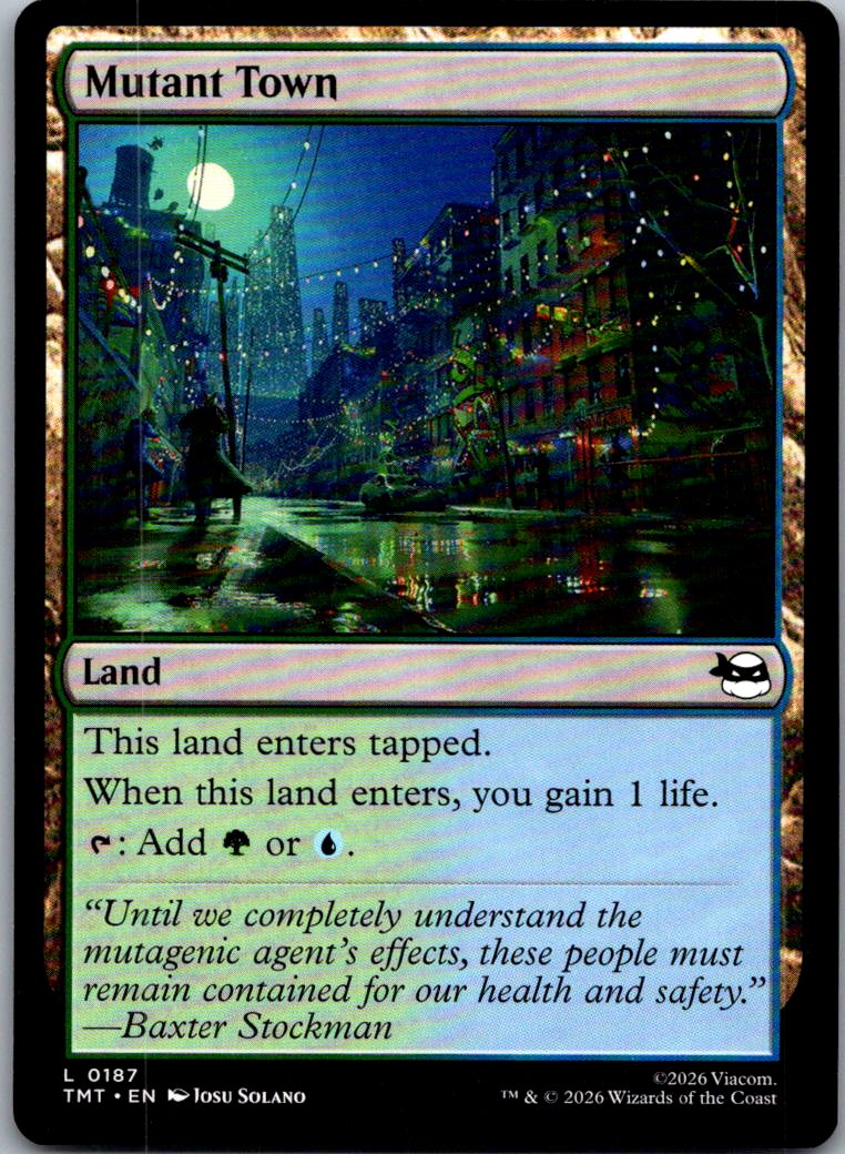 Mutant Town 0187 Land Teenage Mutant Ninja Turtles Magic: The Gathering NM