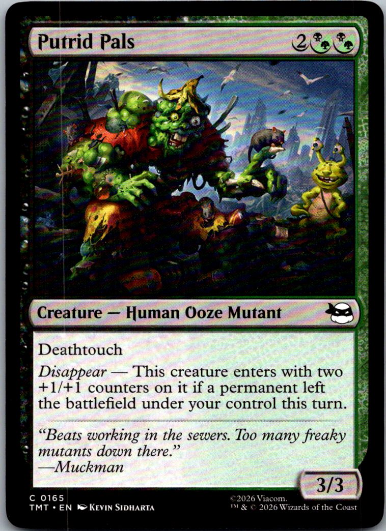 Putrid Pals 0165 Common Teenage Mutant Ninja Turtles Magic: The Gathering NM