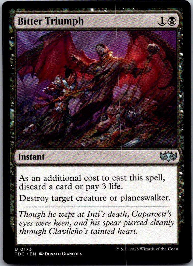 Bitter Triumph 173 Commander: Tarkir: Dragonstorm Magic: The Gathering NM