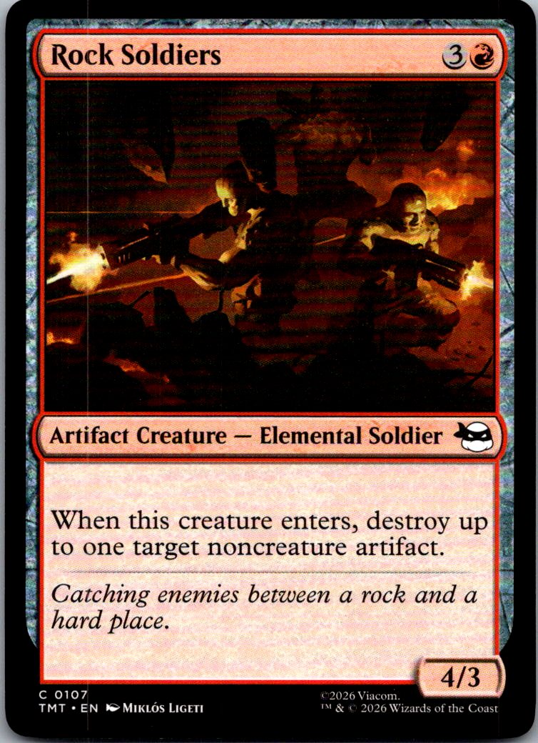Rock Soldiers 0107 Common Teenage Mutant Ninja Turtles Magic: The Gathering NM