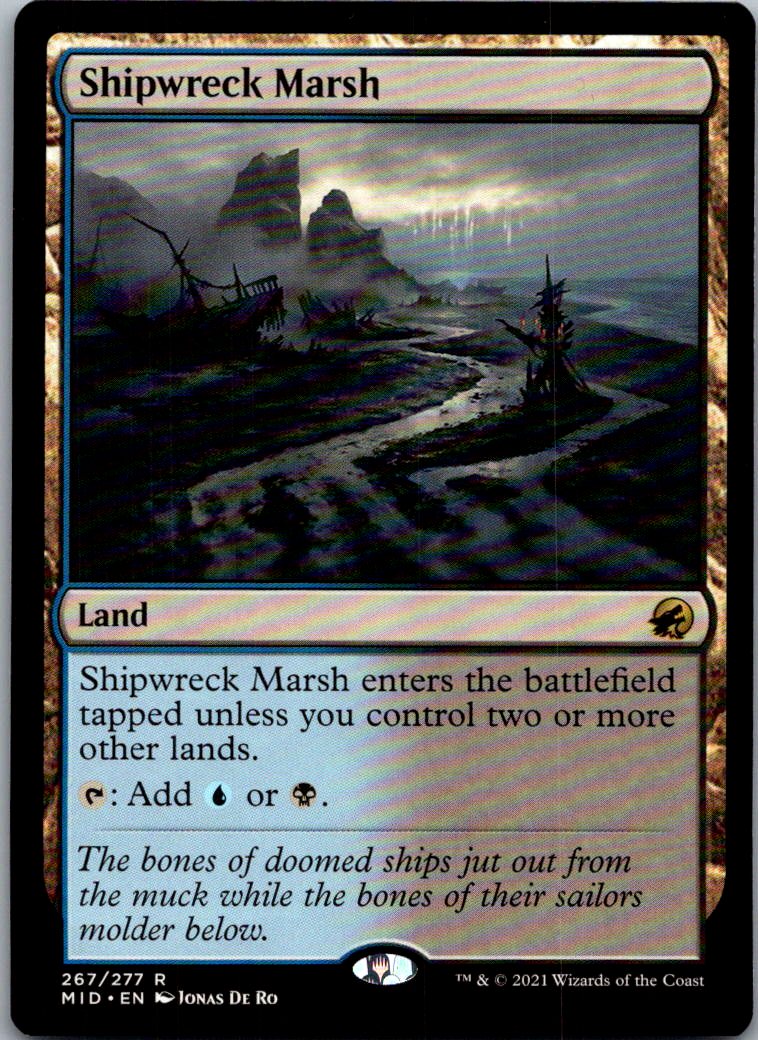 Shipwreck Marsh 267 Rare Innistrad: Midnight Hunt Magic: The Gathering Near Mint
