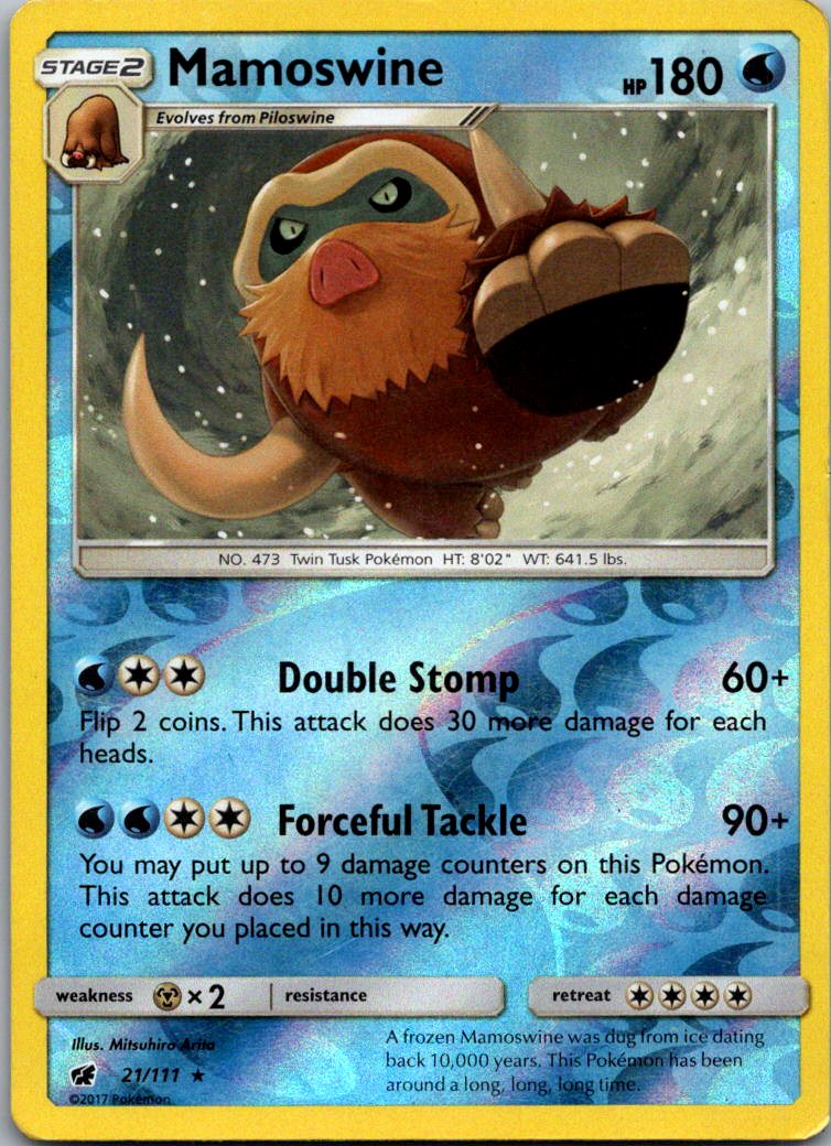 Mamoswine 21/111 Rare Crimson Invasion Pokemon Lightly Played