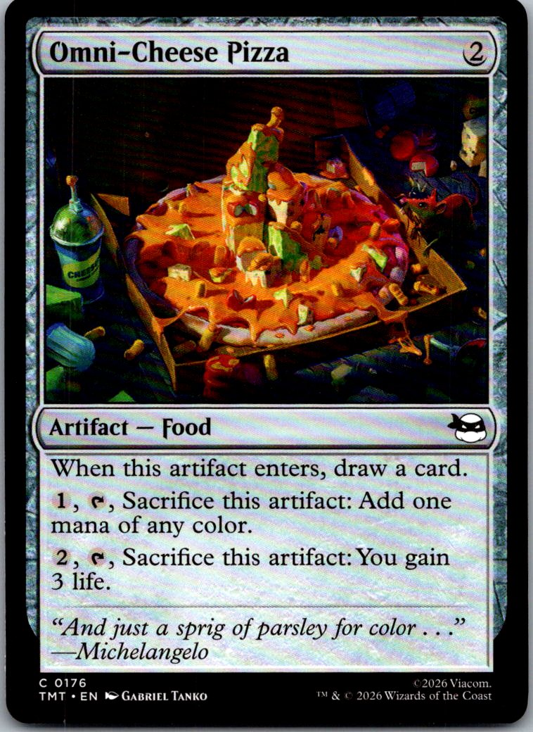 Omni-Cheese Pizza 0176 Teenage Mutant Ninja Turtles Magic: The Gathering NM