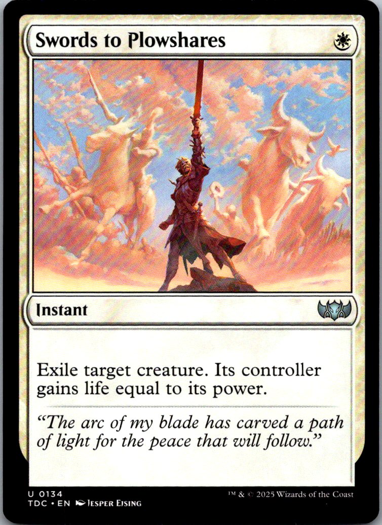 Swords to Plowshares 134 Commander: Tarkir: Dragonstorm Magic: The Gathering NM