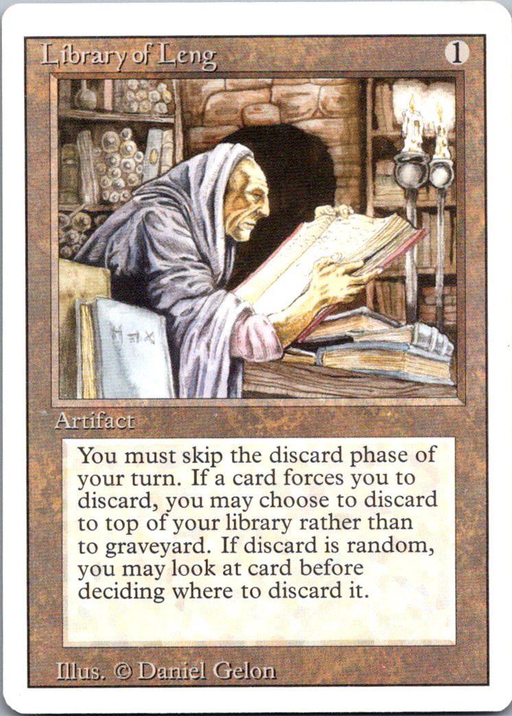 Library of Leng Uncommon Revised Edition Magic: The Gathering Near Mint