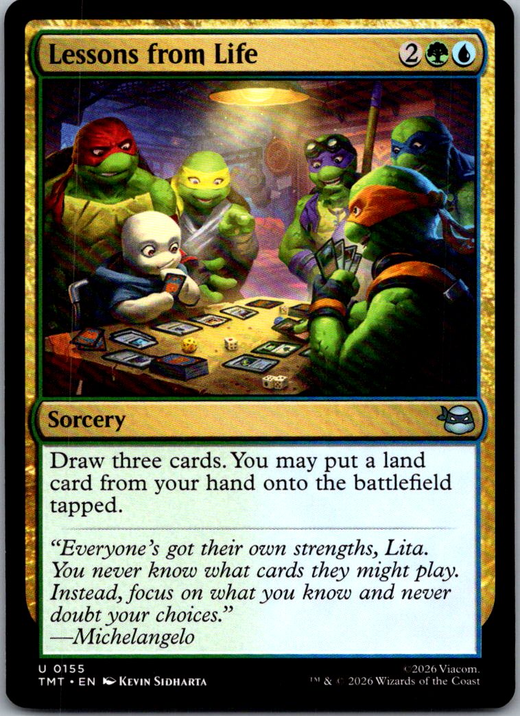 Lessons from Life 0155 Teenage Mutant Ninja Turtles Magic: The Gathering NM