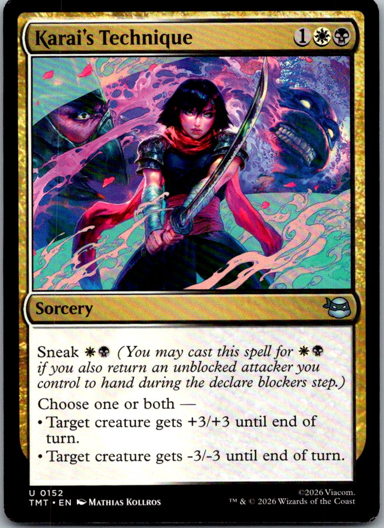 Karai's Technique 0152 Teenage Mutant Ninja Turtles Magic: The Gathering NM